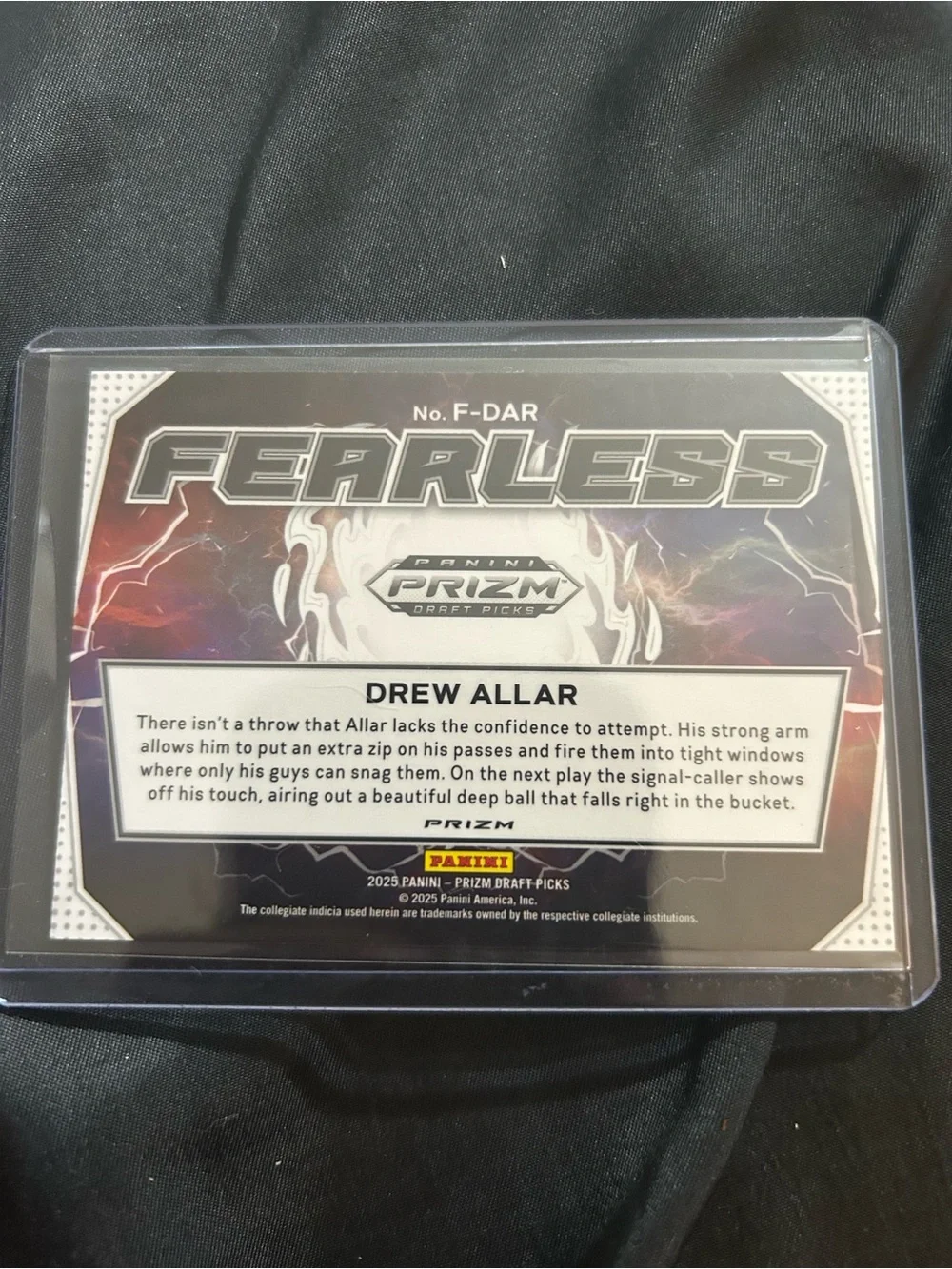 Panini Prism Blaze Holographic Football Card - Yellow, Purple, Gold